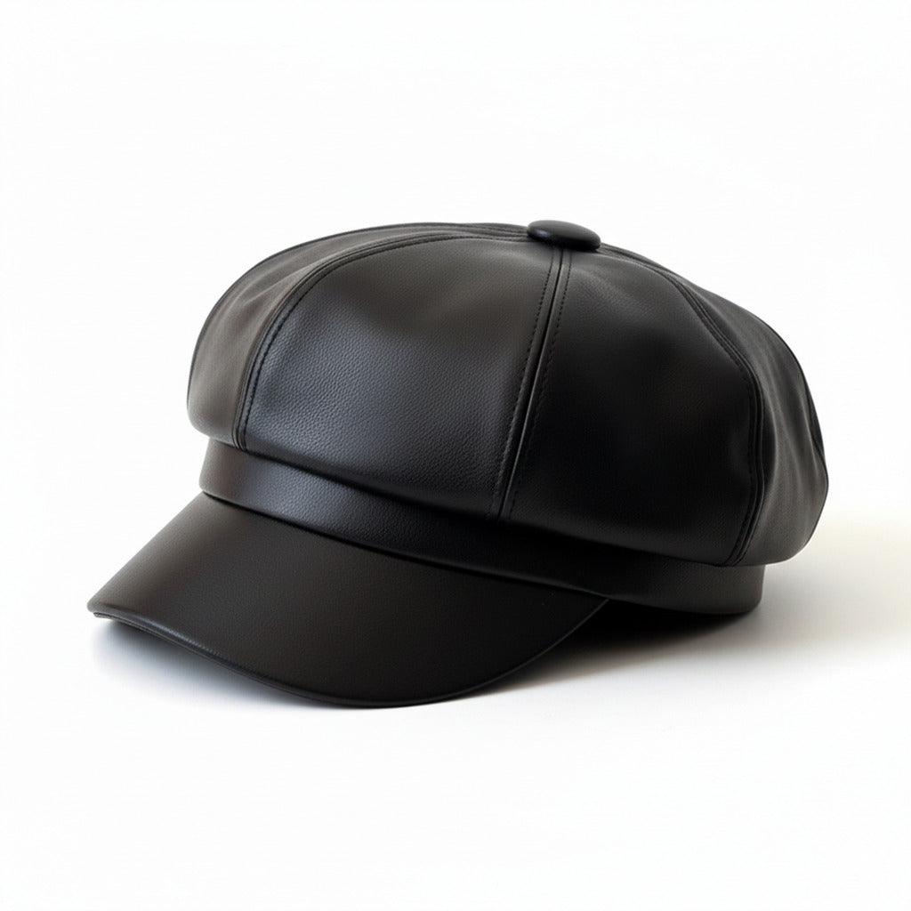 Casquette Gavroche Femme en Cuir - Chic