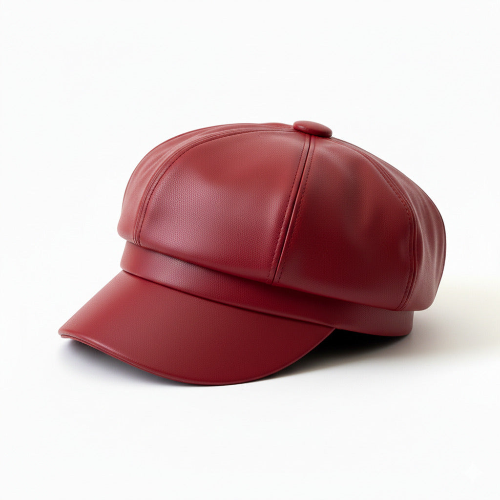 Casquette Gavroche Femme en Cuir - Chic