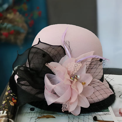 Chapeau Melon.Cloche Femme à Fleur