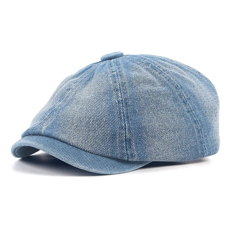 Béret Casquette Gavroche Unisexe - Denim