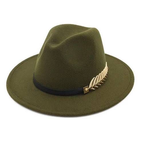 Chapeau Fedora Style British Plume