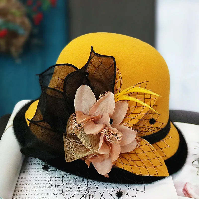 Chapeau Melon.Cloche Femme à Fleur - La Maison du Chapeau