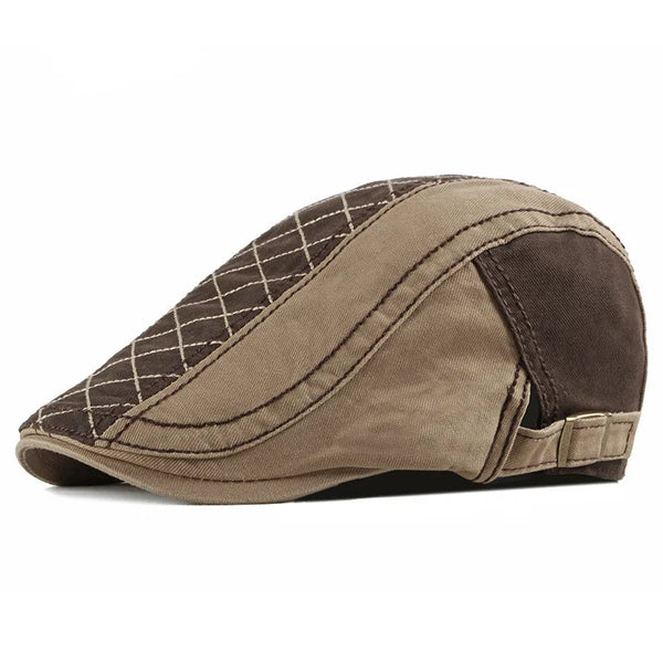 Béret Homme Bicolore en Coton avec Surpiqûres - Duality