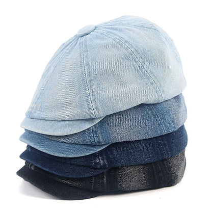 Béret Casquette Gavroche Unisexe - Denim