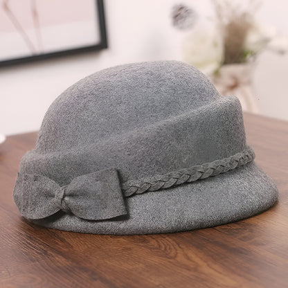 Chapeau en Laine Melon Cloche Femme - Casual