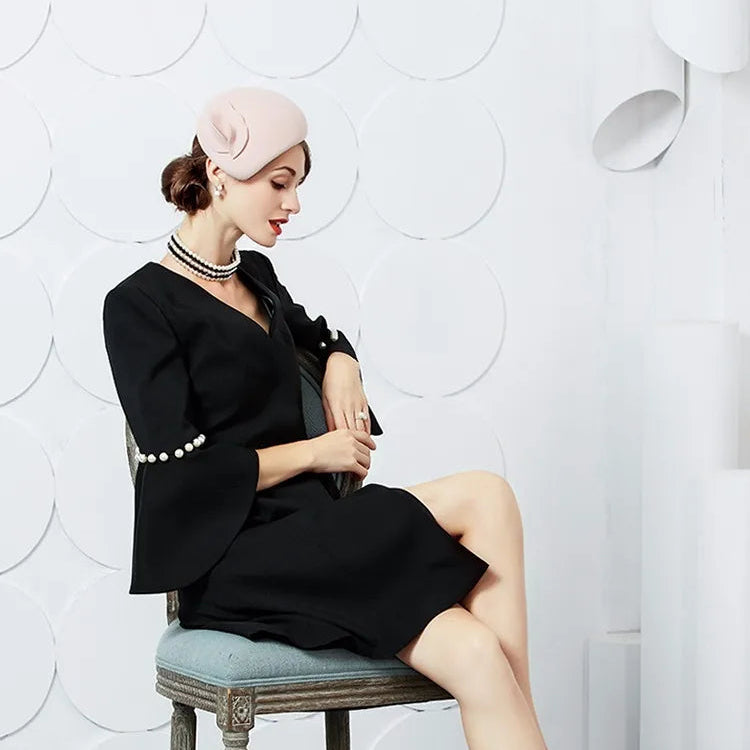 Béret Femme Laine – Élégance Nœud Structuré