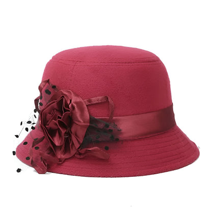 Chapeau Melon Cloche Femme Fleur