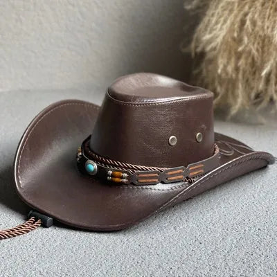 Chapeau Cowboy Faux Cuir - VaqueroVista - La Maison du Chapeau