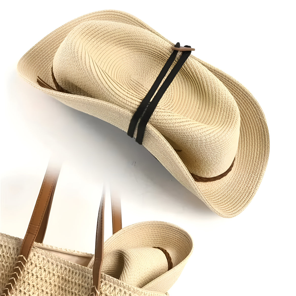 Chapeau de Paille Pliable - Braided