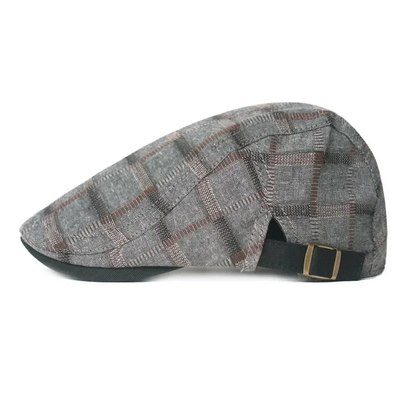 Béret Homme – Design À Carreaux Classique