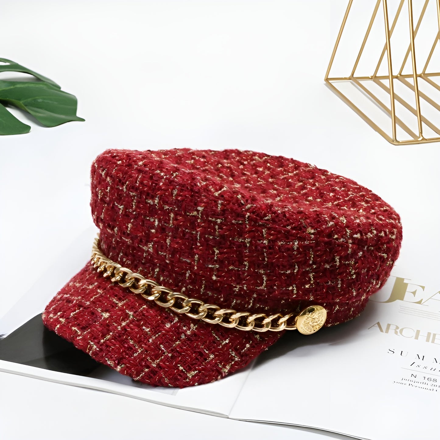 Béret Casquette Gavroche Femme à Chaine