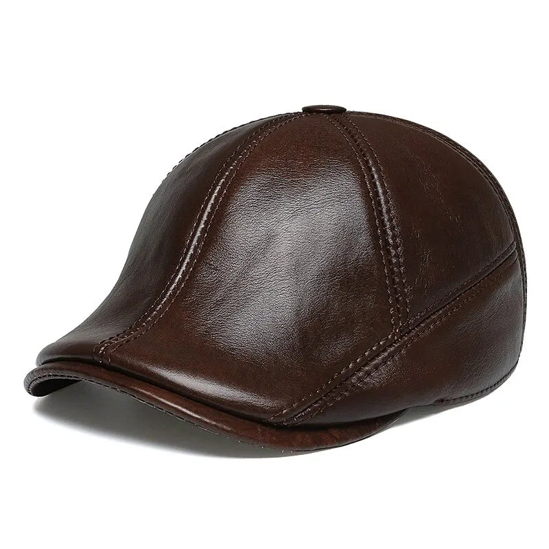 Béret en Cuir Homme - Cache Oreille - La Maison du Chapeau