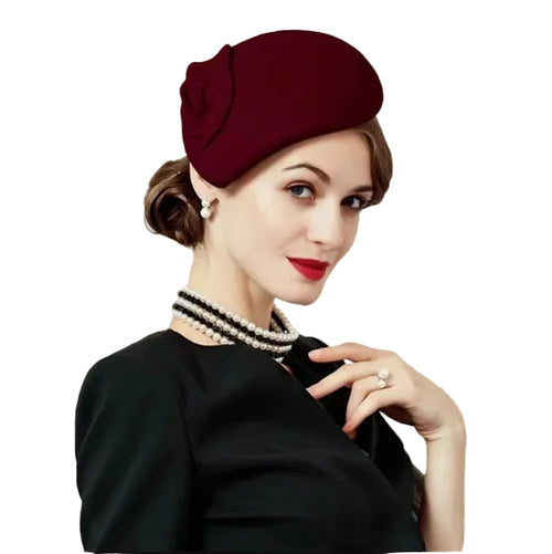 Béret Femme Laine – Élégance Nœud Structuré