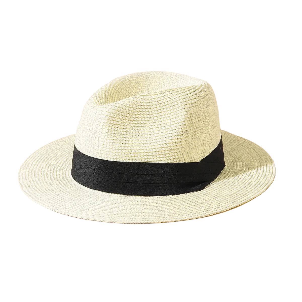 Chapeau Panama Paille Tressée – Ruban Noir