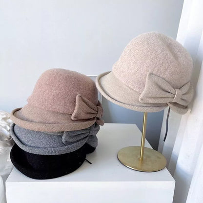 Chapeau Melon Cloche Femme Épais Hiver - La Maison du Chapeau