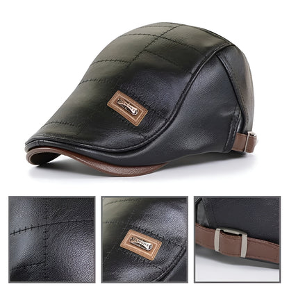 Béret Homme en Cuir - Élegant