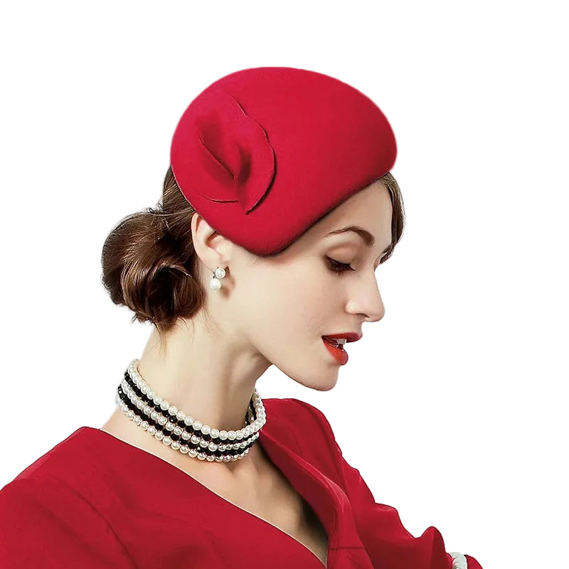 Béret Femme Laine – Élégance Nœud Structuré