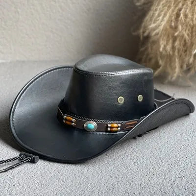 Chapeau Cowboy Faux Cuir - VaqueroVista - La Maison du Chapeau