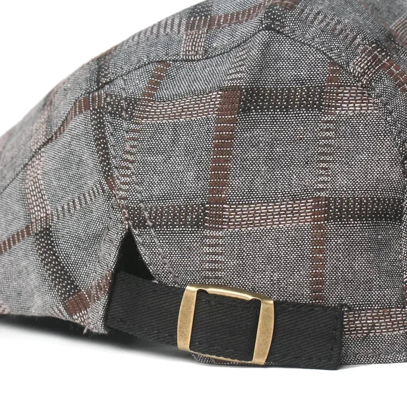 Béret Homme – Design À Carreaux Classique