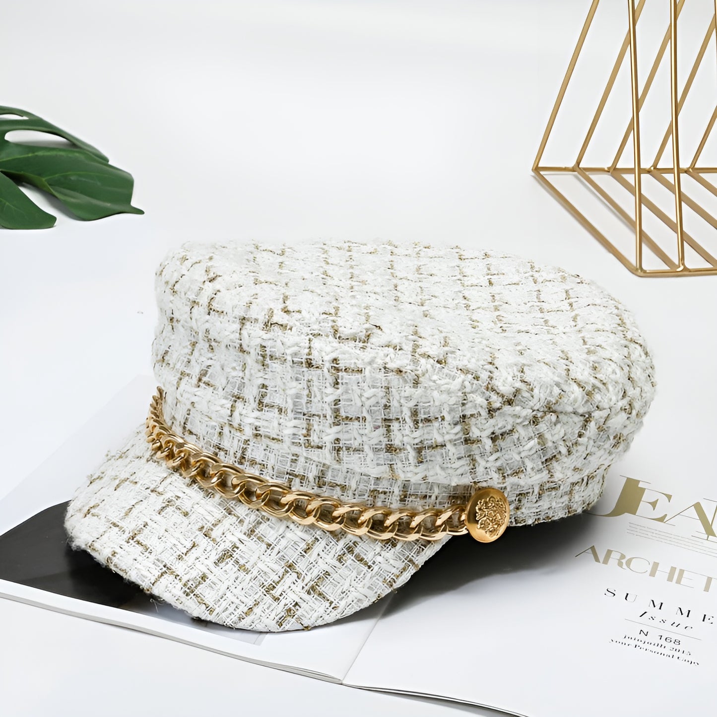 Béret Casquette Gavroche Femme à Chaine