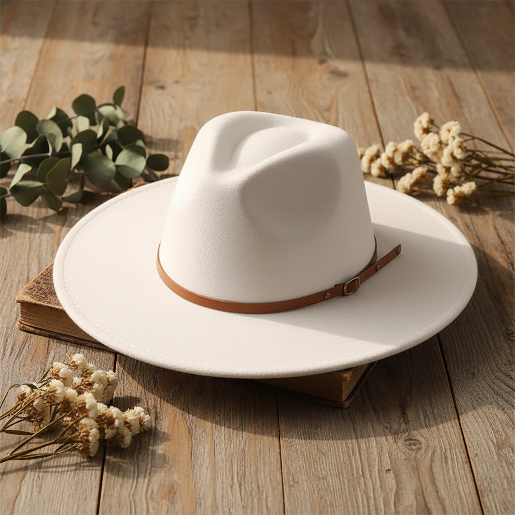Chapeau Fedora Coton avec Bande Ajustable