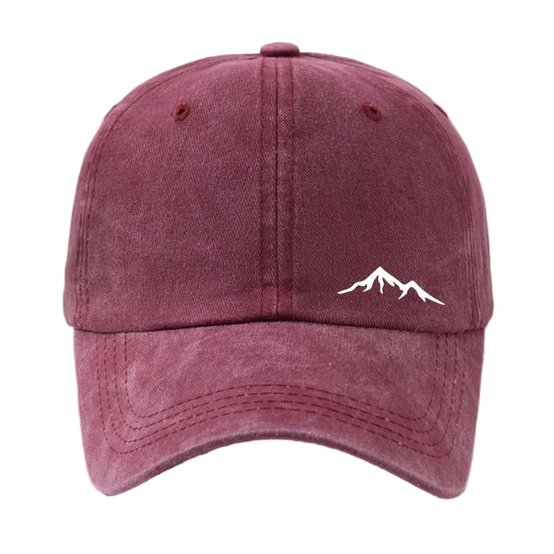 Casquette Baseball Effet Délavé – Broderie Montagne