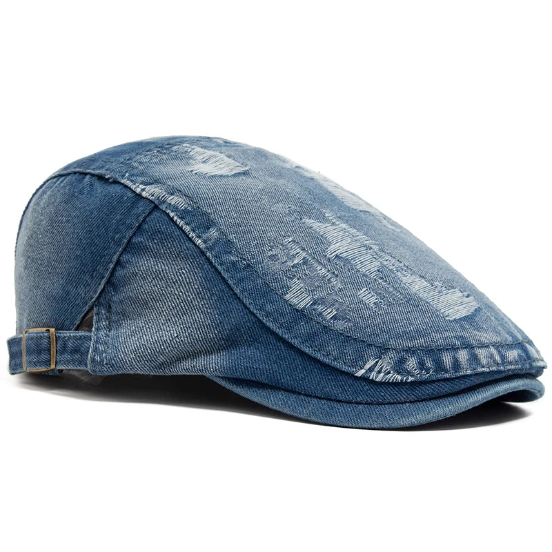 Béret Denim Déchiré Mixte - UrbanChic