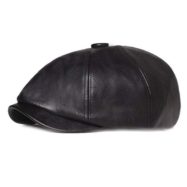Casquette Gavroche Cuir Authentique