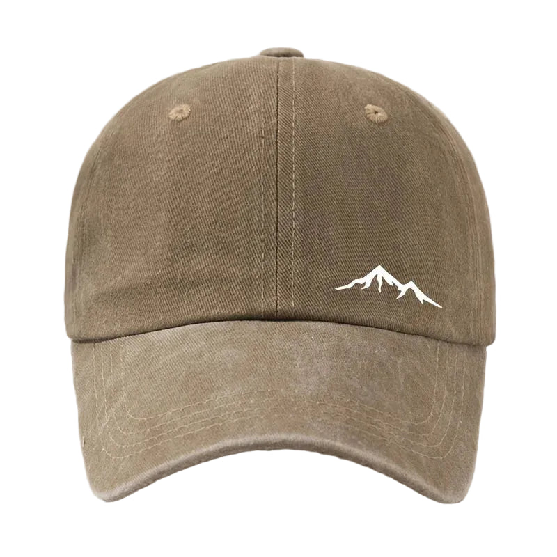 Casquette Baseball Effet Délavé – Broderie Montagne