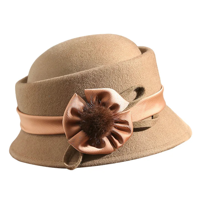 Chapeau Melon Cloche Femme Épais Noeud - La Maison du Chapeau