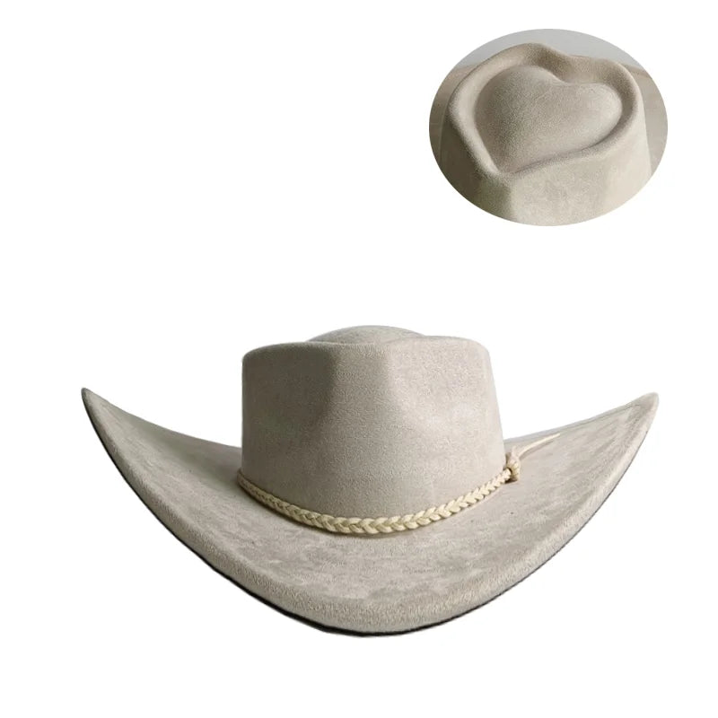 Chapeau Cowboy Coton Tressage Décoratif