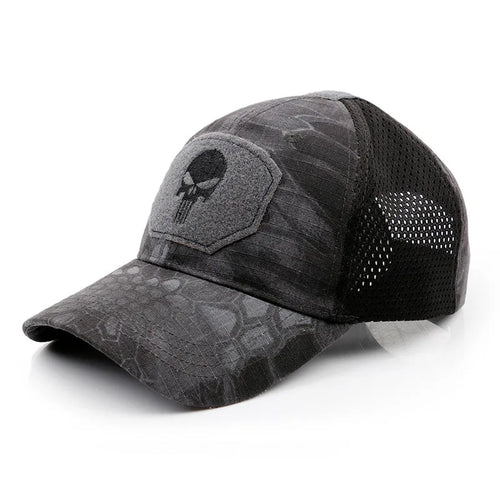Casquette Tactique Camouflage Crâne – Black Ops