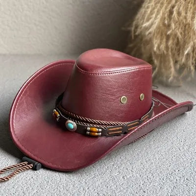 Chapeau Cowboy Faux Cuir - VaqueroVista - La Maison du Chapeau