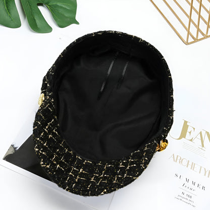 Béret Casquette Gavroche Femme à Chaine