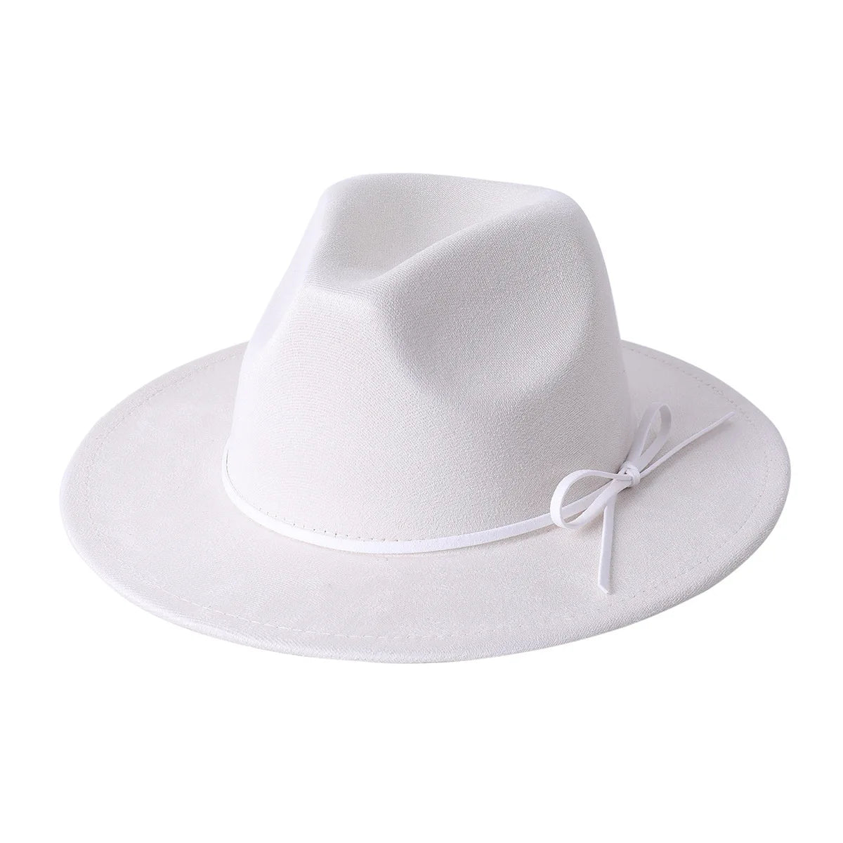 Chapeau Fedora Suédine – Ruban Peint Main