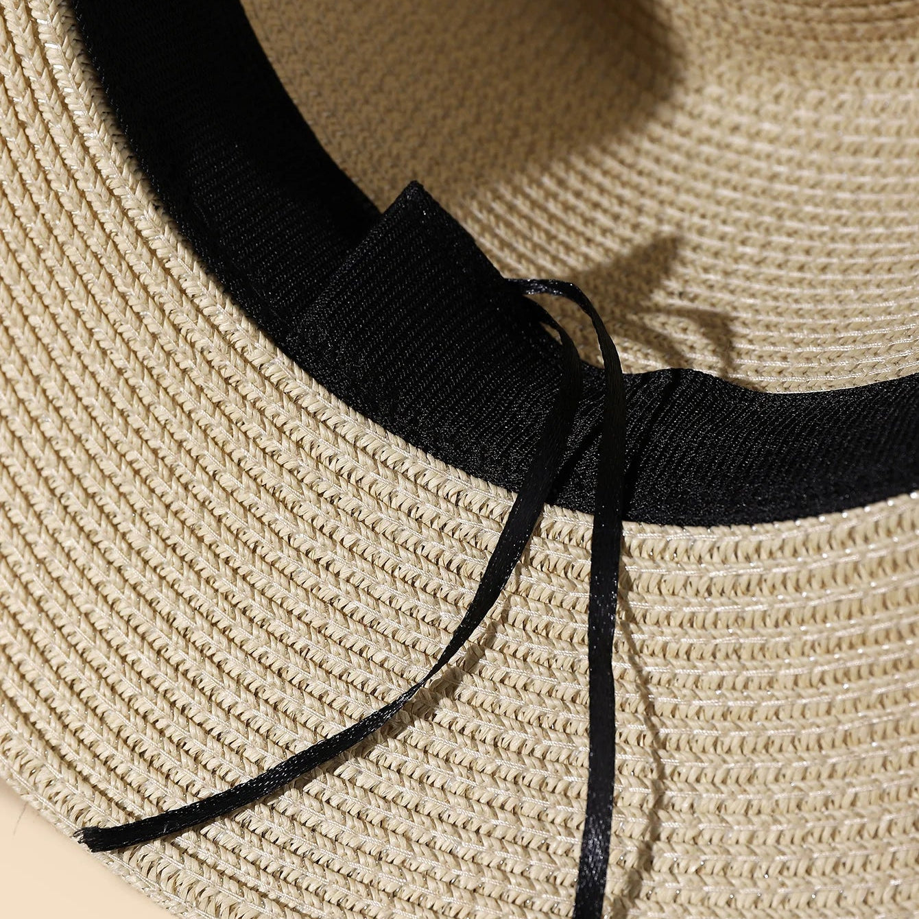 Chapeau Panama Paille Tressée – Ruban Noir