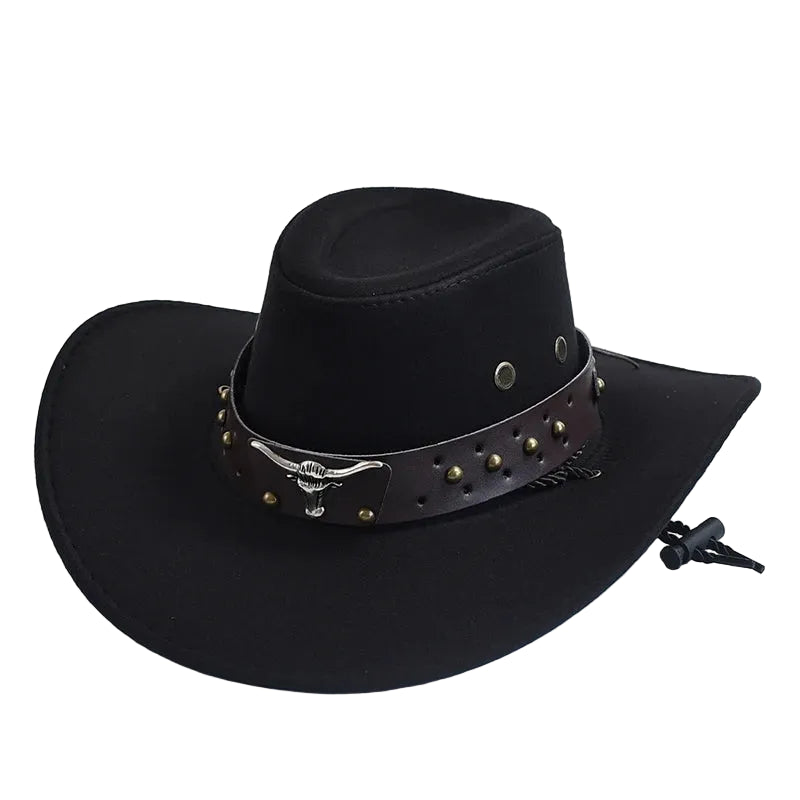 Chapeau Cowboy Style Western – Bandeau Clouté