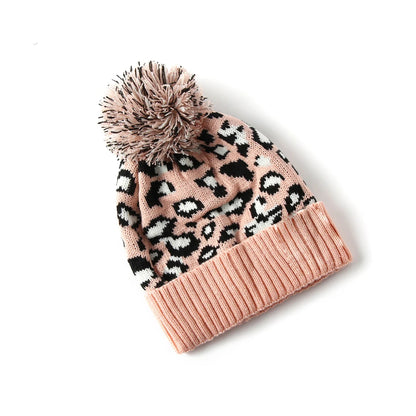 Bonnet Femme Léopard avec Pompon - WildPom