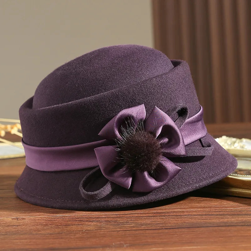 Chapeau Melon Cloche Femme Épais Noeud - La Maison du Chapeau