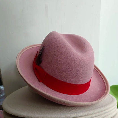 Chapeau Melon Fedora Plume