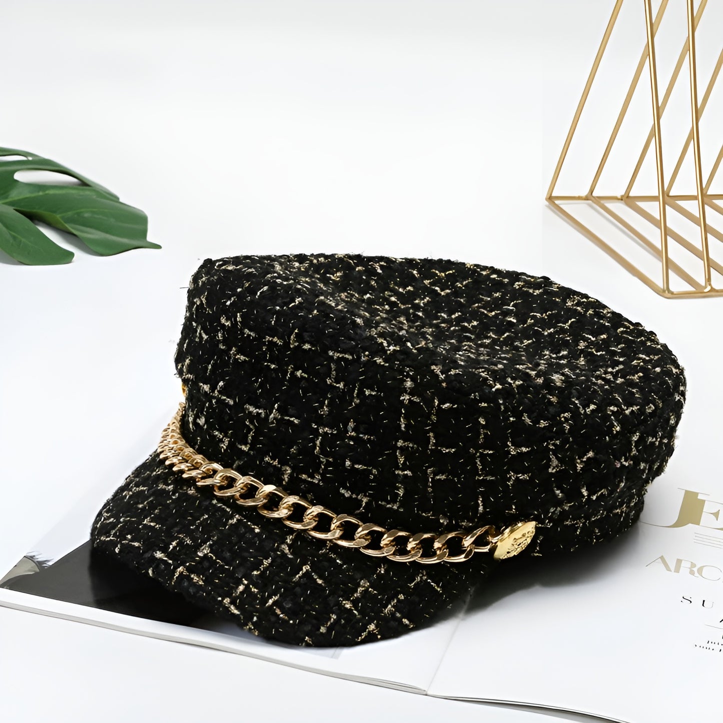 Béret Casquette Gavroche Femme à Chaine