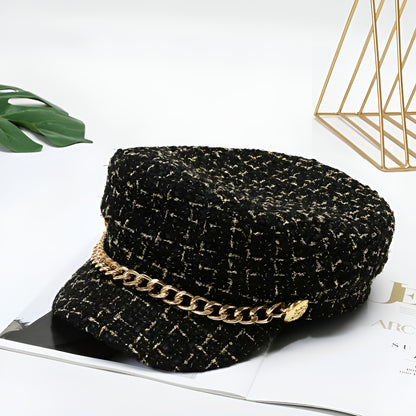Béret Casquette Gavroche Femme à Chaine