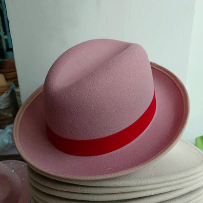 Chapeau Melon Fedora Plume