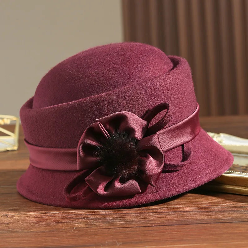 Chapeau Melon Cloche Femme Épais Noeud - La Maison du Chapeau