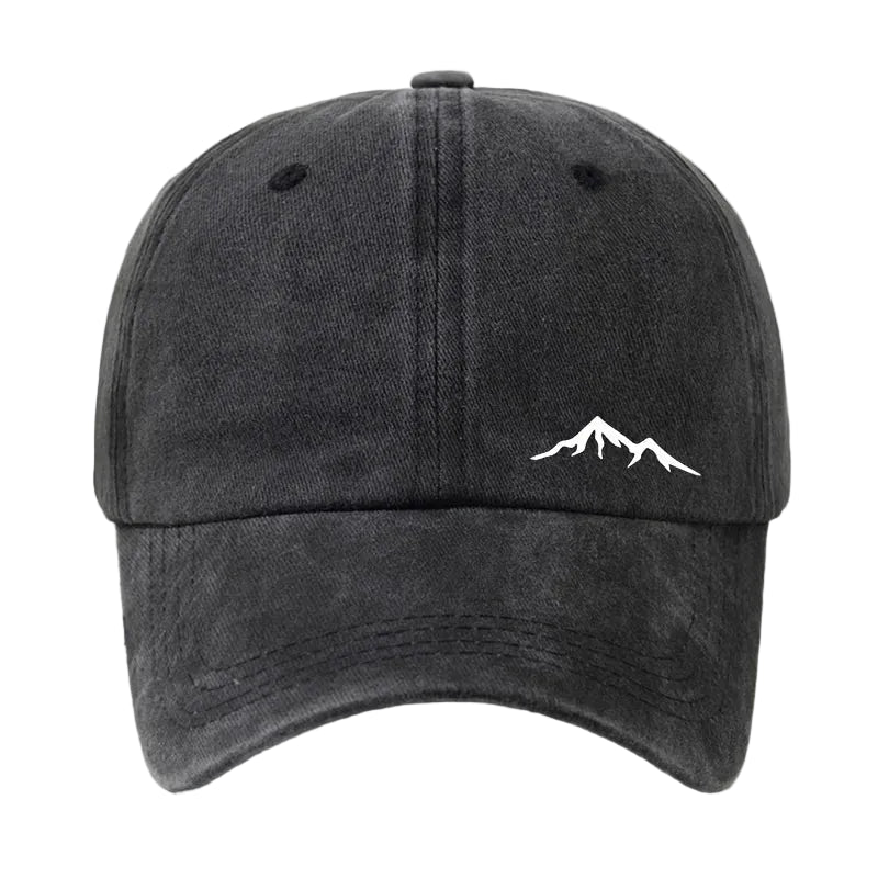 Casquette Baseball Effet Délavé – Broderie Montagne