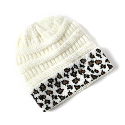 Bonnet Femme Hiver avec Revers Léopard – FelineFold