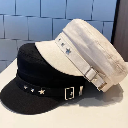 Béret Casquette Gavroche Femme Étoile Luxe