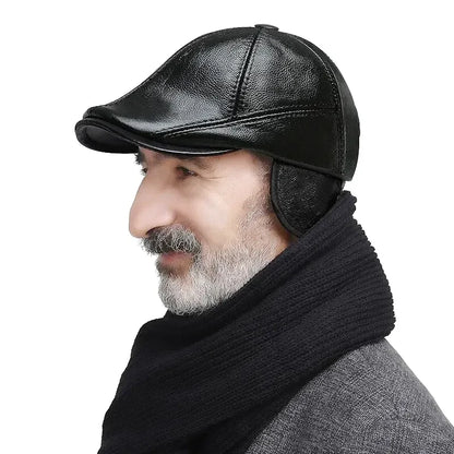 Béret en Cuir Homme - Cache Oreille - La Maison du Chapeau