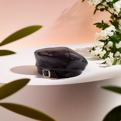 Béret en Cuir Femme